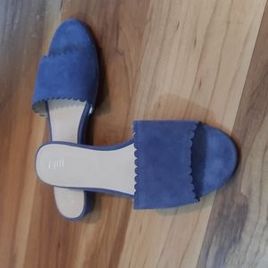 J. Jill blue suede slides, size 6.5
